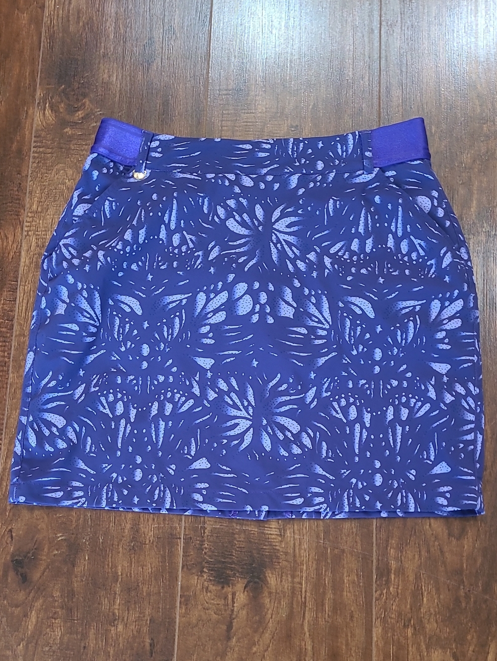 Chervo Women’s Blue Patterned Stretch Golf  Skort  Size S/6